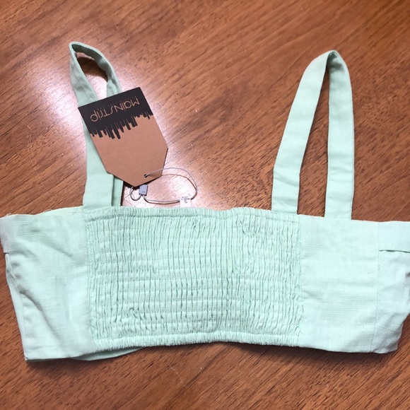 NWT Mainstrip halter tank small green - Picture 2 of 2